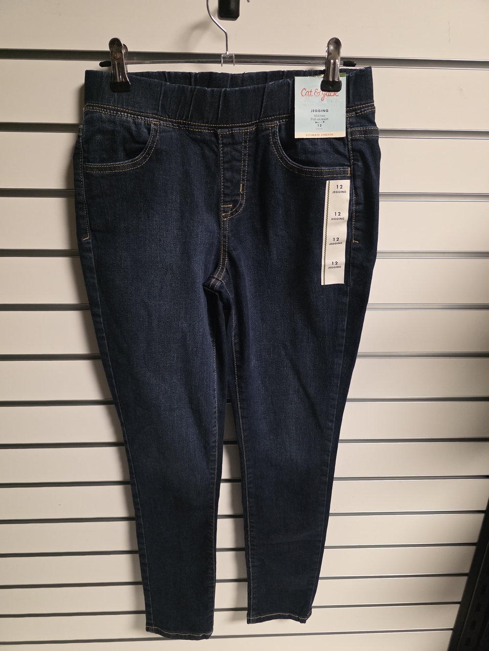 Cat & Jack Girls Dark Blue Pull-On Jeggings - Size 12